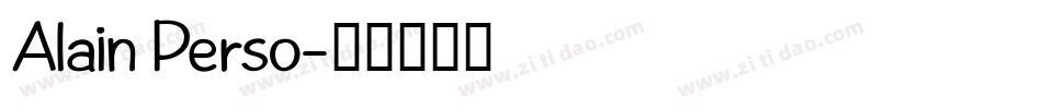 Alain Perso字体转换